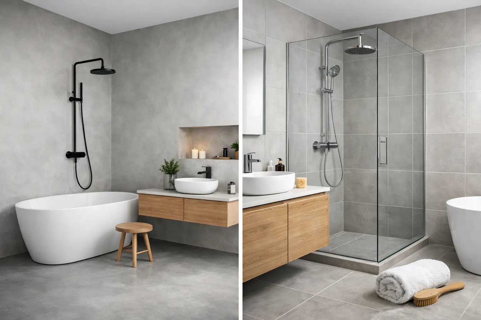 Mikrosement eller fliser på badet?