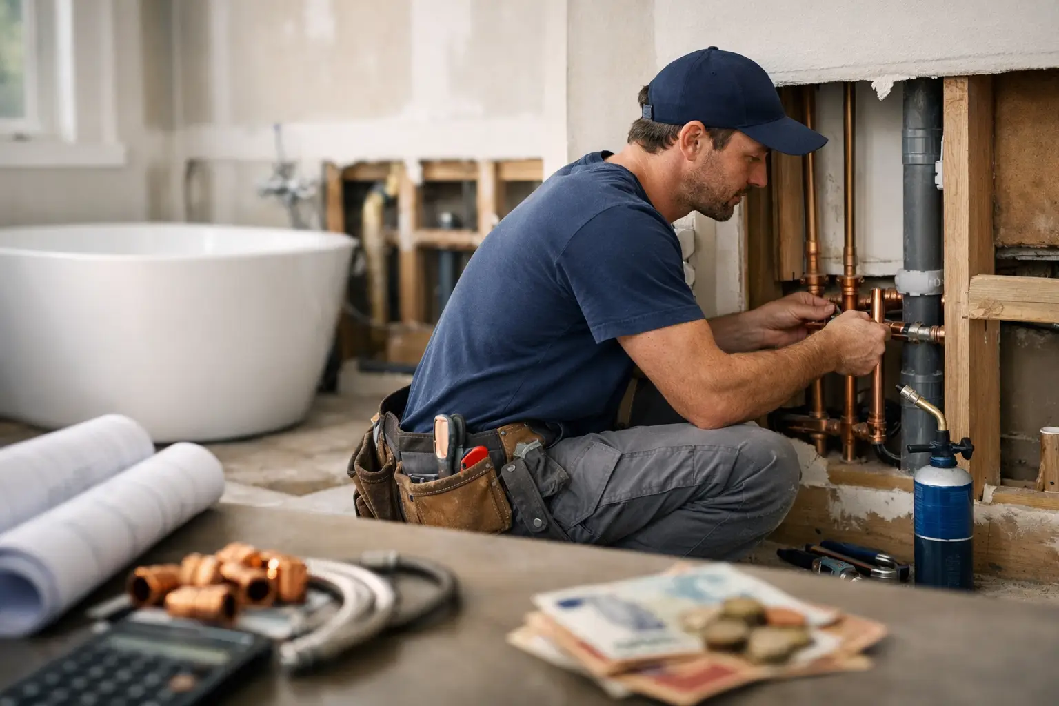 Pris på rørlegger ved renovering